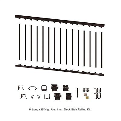 Horizontal railing with post, Stainless steel horizontal railing