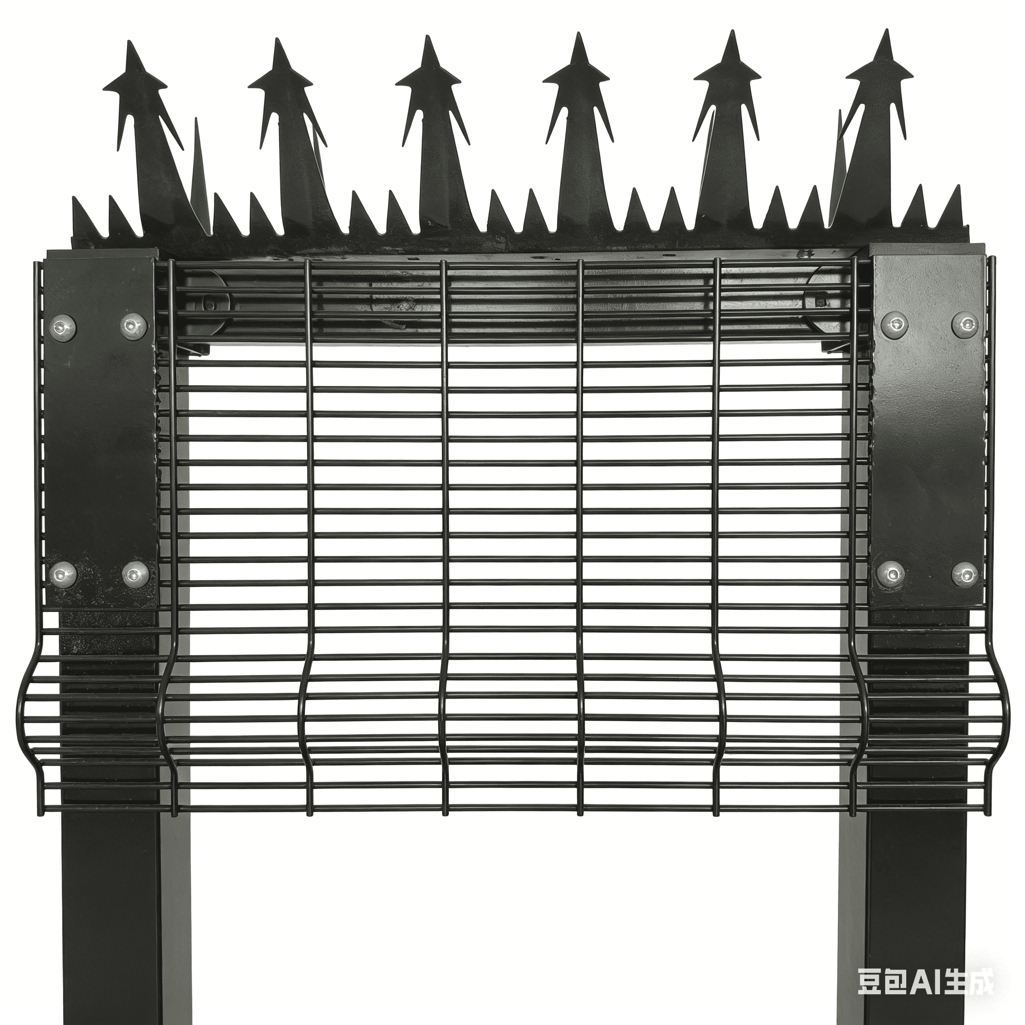 Anti-Climb 358 Security Fence with Spikes / High-Security Dense Mesh Barrier