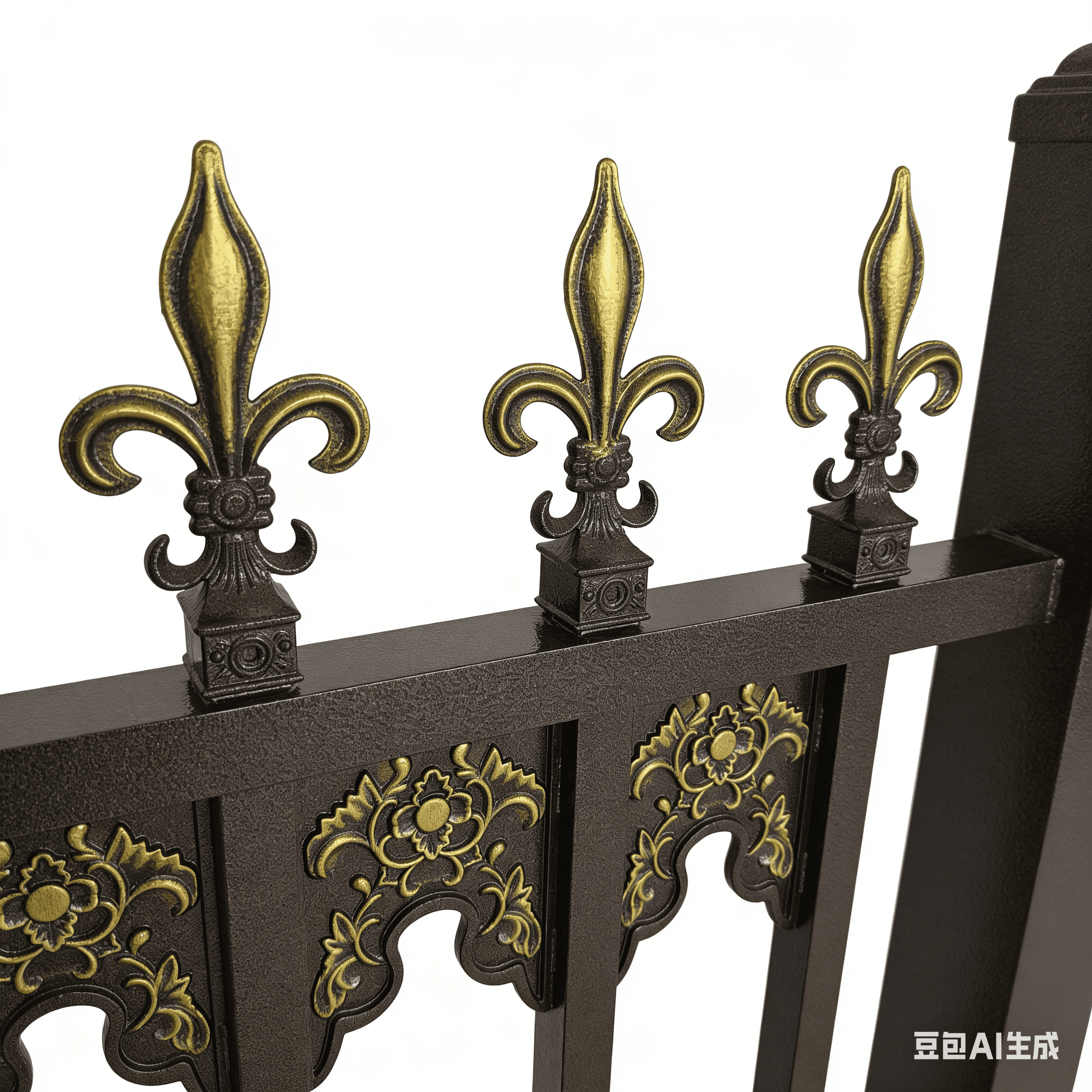 Gilded Carved Aluminum Fence / European Retro Spear-Tip Courtyard Fence - Image 3