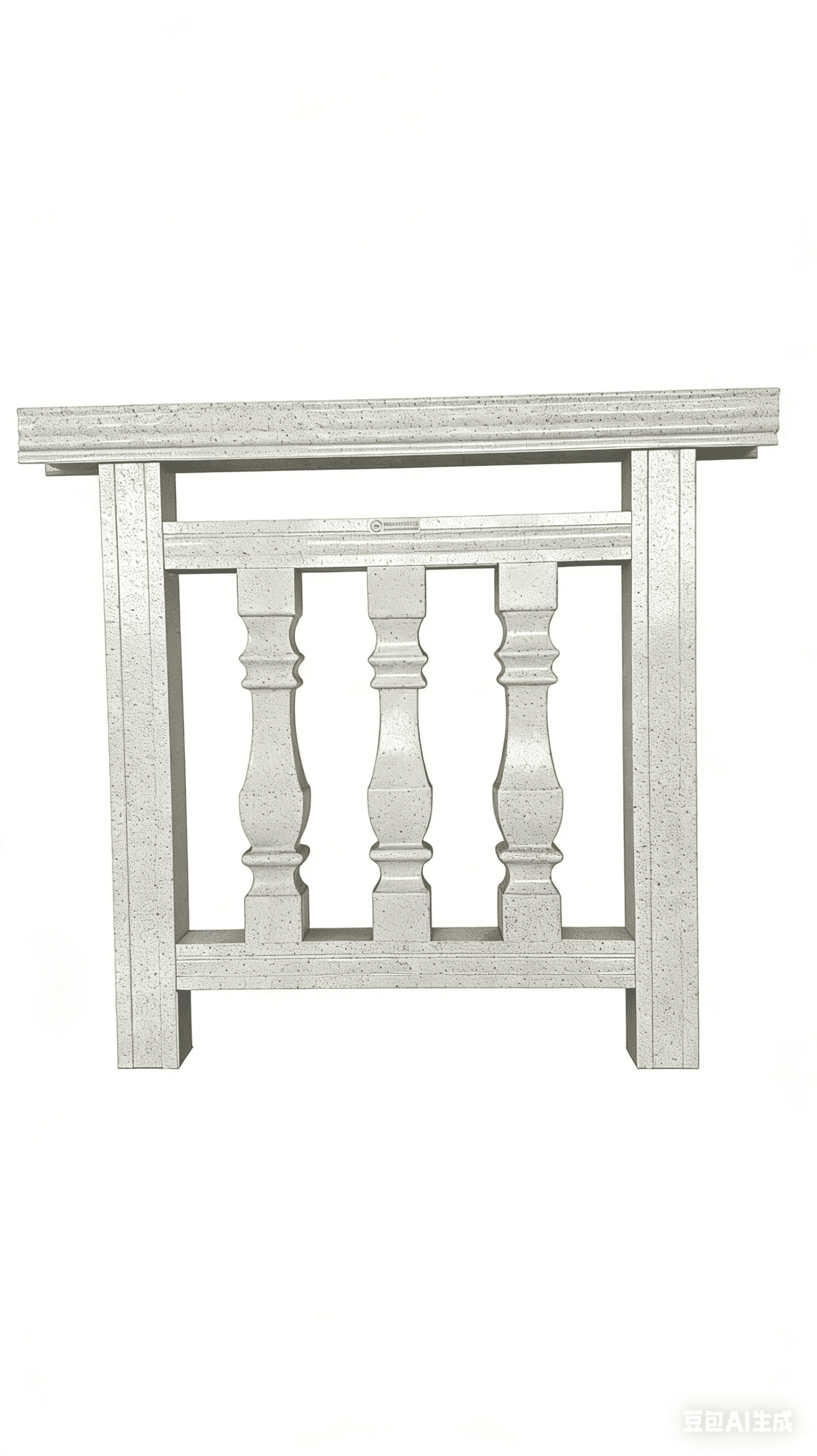 Stone-Like Baluster Aluminum Railing / European Style Stone-Effect Balcony Balustrade - Image 3