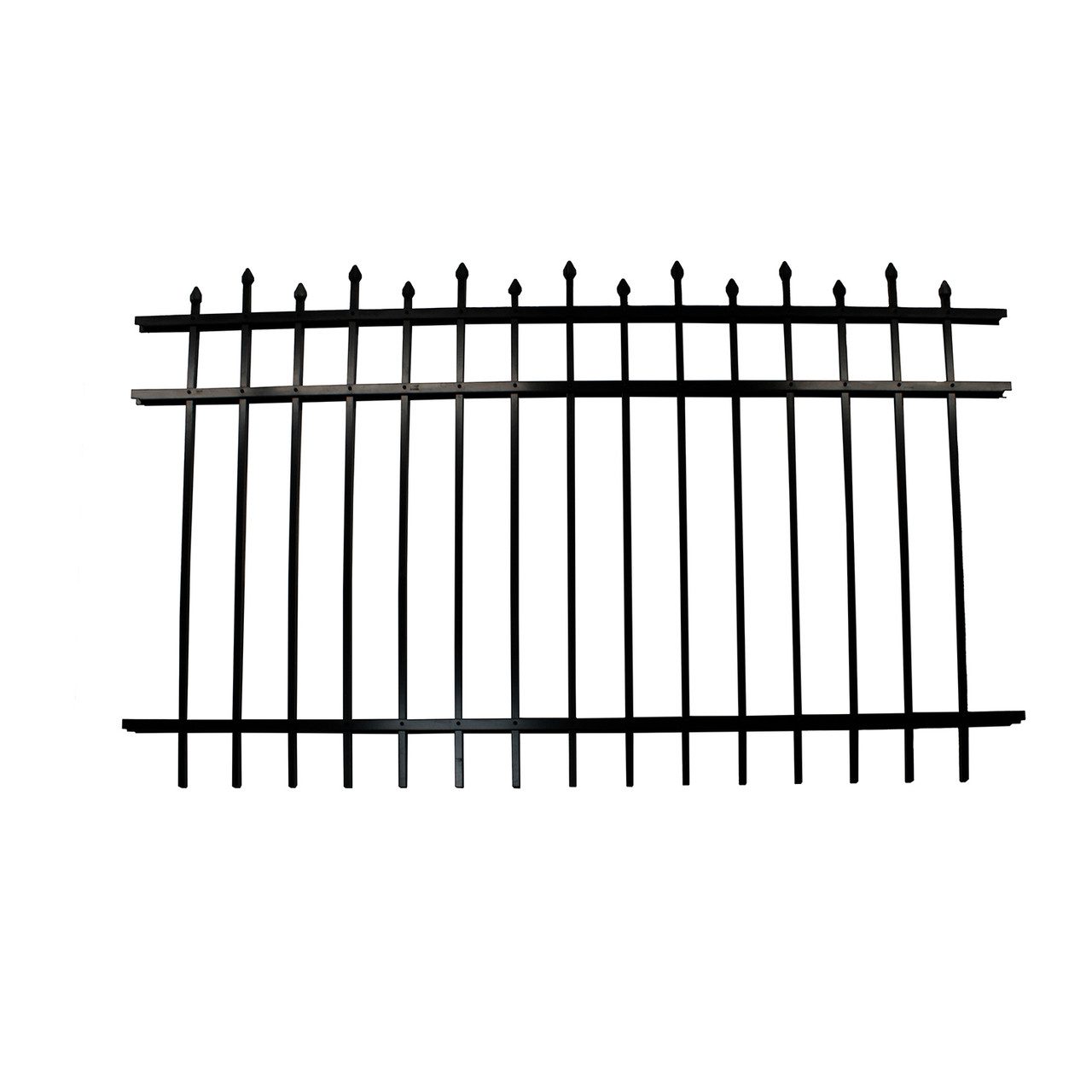 Staggered Spear Point Top Aluminum Fence - Image 2