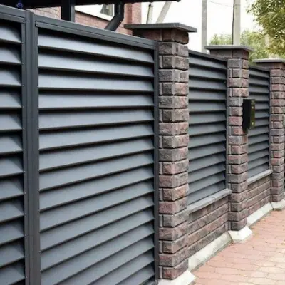 Horizontal Louver Fence Privacy