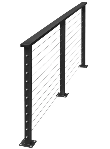 Stainless steel cable railing, Horizontal stainless wire balustrade