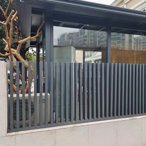 Frameless metal grill fence, Steel grill fence